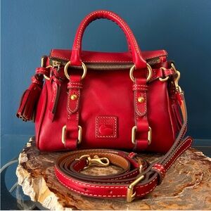 Dooney & Bourke Nano Satchel Red Florentine Like New